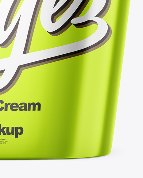 Metallic Ice Cream Cup Mockup PSD #1