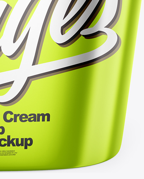Metallic Ice Cream Cup Mockup PSD #1