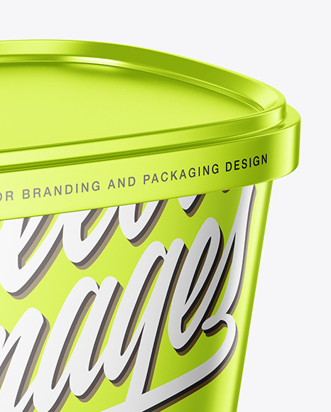 Metallic Ice Cream Cup Mockup PSD #2