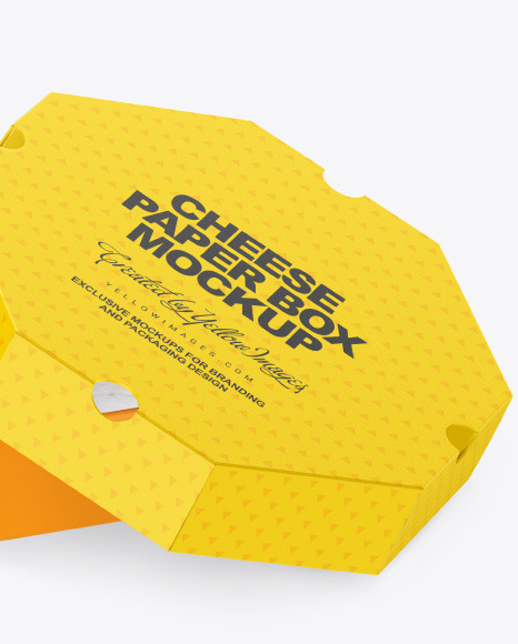 Cheese Paper Box Mockup PSD #5