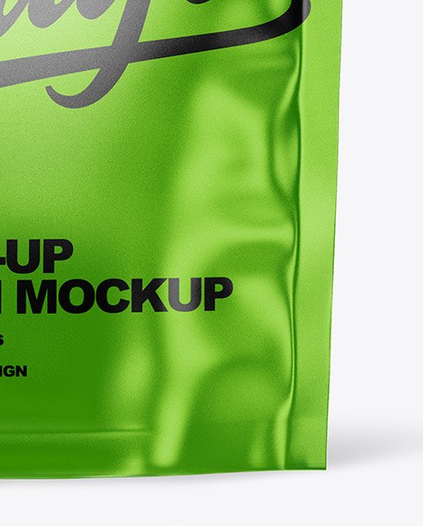 Metallized Stand Up Pouch W Zipper Mockup PSD #1