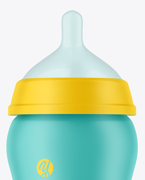 Matte Baby Bottle with Opened Cap Mockup PSD #1