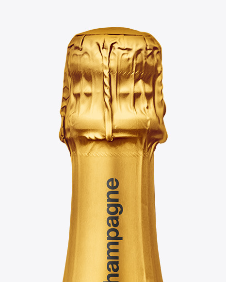 Green Glass Champagne Bottle Mockup bottle 88614