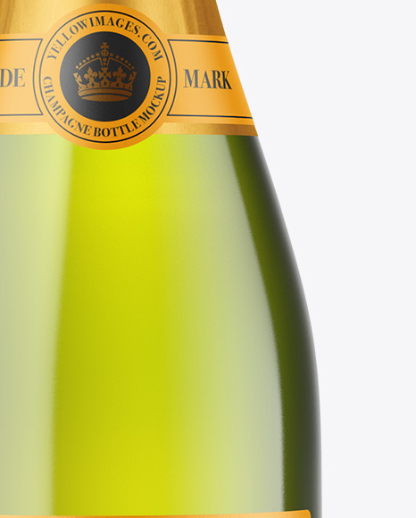 Green Glass Champagne Bottle Mockup bottle mockup 88615