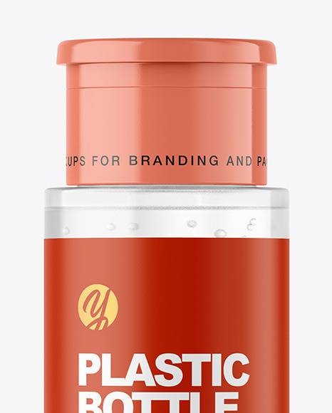 Cosmetic bottle with flip top / clear - Smarty Mockups