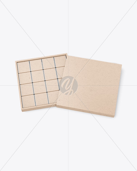 Kraft Paper Box of Chocolate Sweets Mockup PSD #3