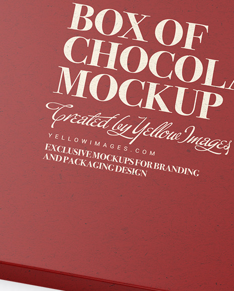 Kraft Paper Box of Chocolate Sweets Mockup PSD #2