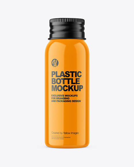 Glossy Plastic Bottle Mockup