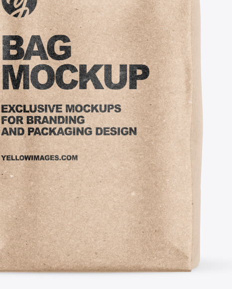 Kraft Bag Mockup PSD #4