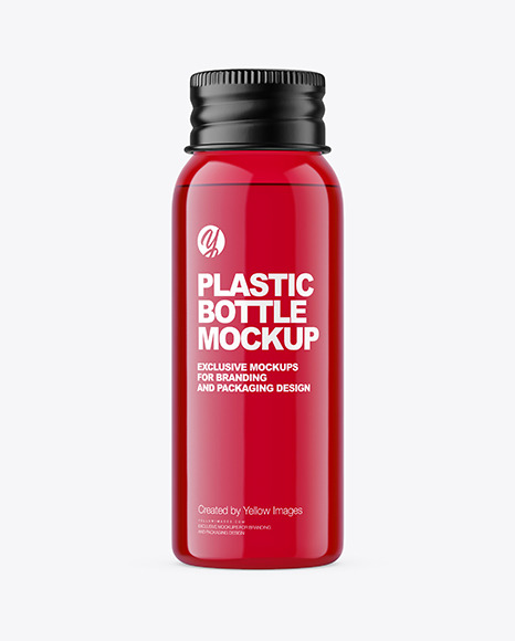 Colored Plastic Bottle Mockup