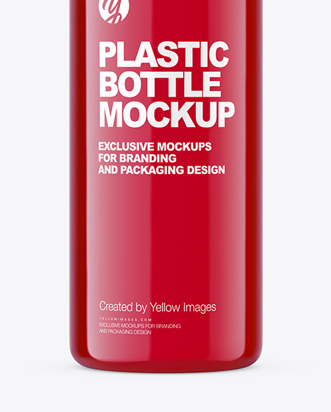 Colored Plastic Bottle Mockup PSD #1