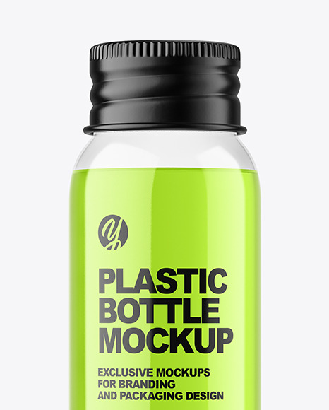 Clear Plastic Bottle Mockup PSD #2