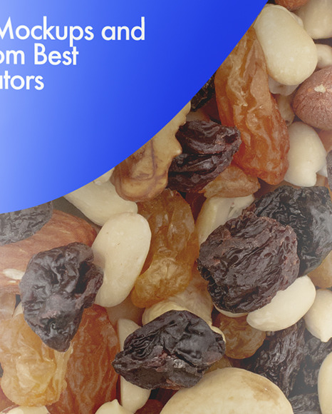 Glossy Stand up Pouch with Fruit   Nut Mix Mockup PSD #1