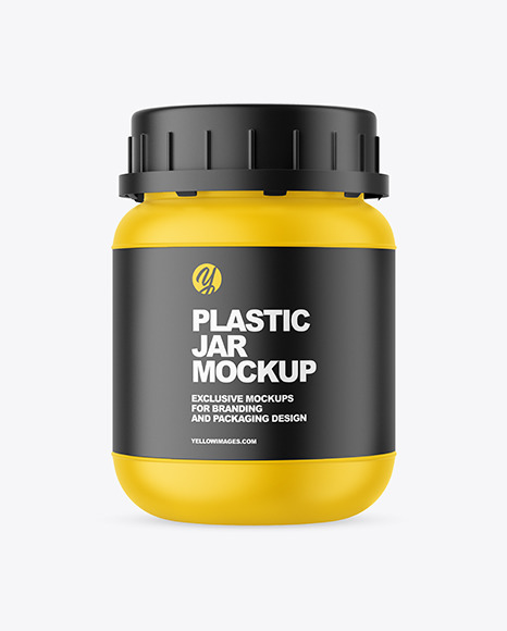 Matte Plastic Pharmacy Jar Mockup PSD #2