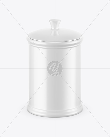 Glossy Ceramic Storage Jar Mockup PSD #3