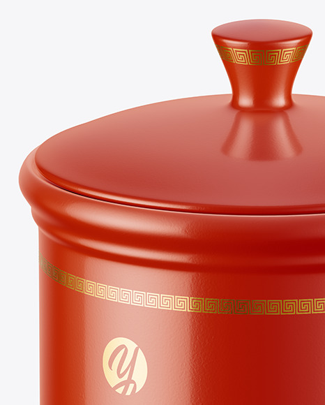 Glossy Ceramic Storage Jar Mockup PSD #2