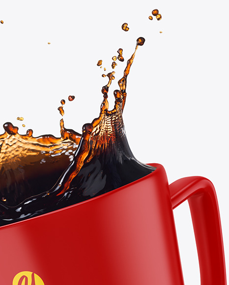 Matte Mug w  Coffee Splash Mockup PSD #3