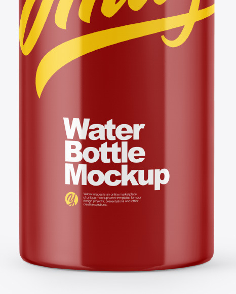 Glossy Water Bottle Mockup PSD #1