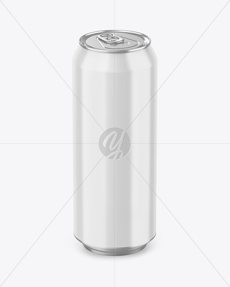 500ml Metallic Drink Can w  Glossy Finish Mockup PSD #3