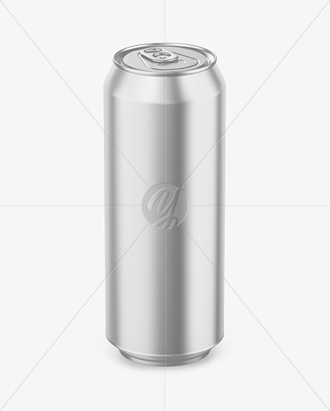 500ml Matte Metallic Drink Can Mockup PSD #3
