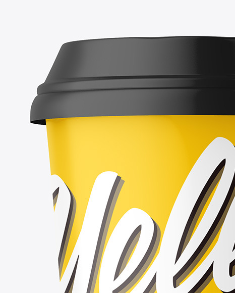 Matte Plastic Coffee Cup Mockup PSD #2