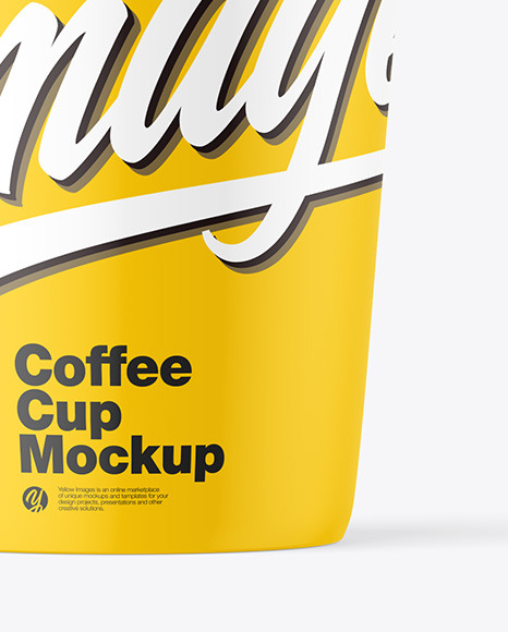 Matte Plastic Coffee Cup Mockup PSD #1