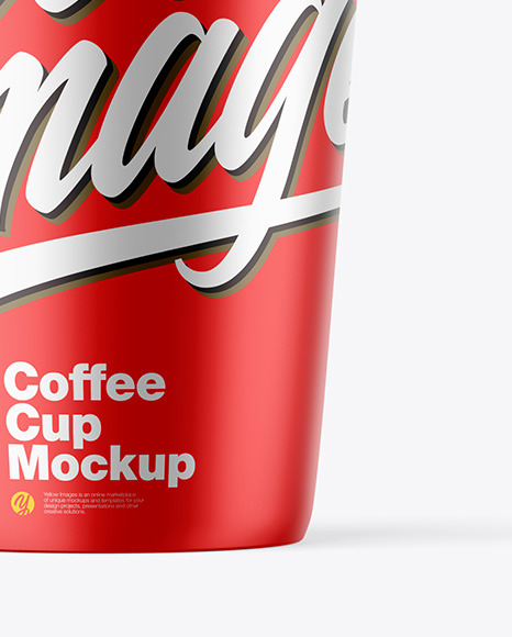 Metallic Coffee Cup with Plastic Cap Mockup PSD #1