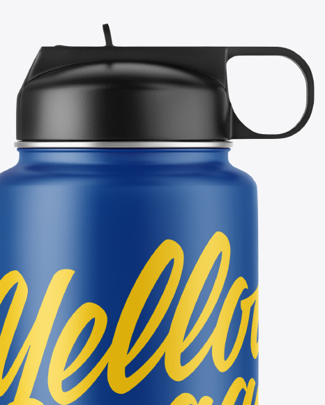 Matte Water Bottle Mockup PSD #2
