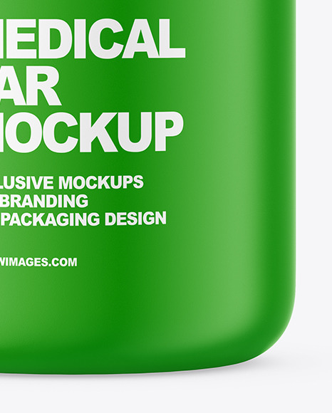 Matte Plastic Pharmacy Jar Mockup PSD #1