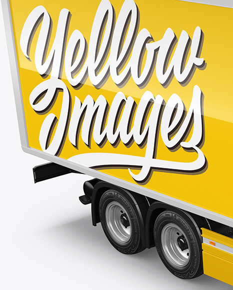 Box Truck Mockup   Half Side View PSD #4