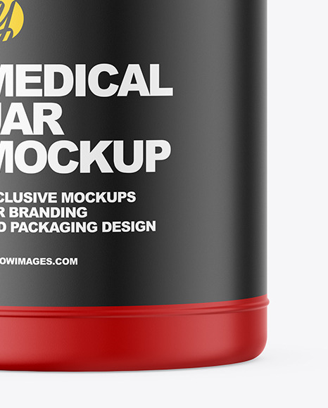 Matte Plastic Pharmacy Jar Mockup PSD #1
