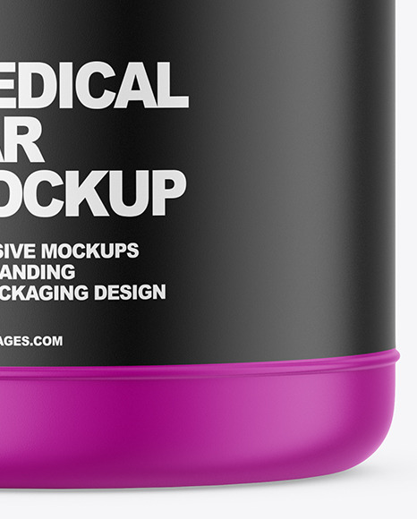 Matte Plastic Pharmacy Jar Mockup PSD #1