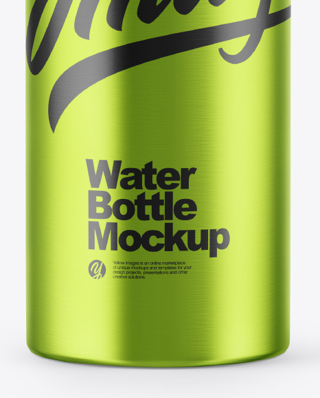 Metallic Water Bottle Mockup PSD #1