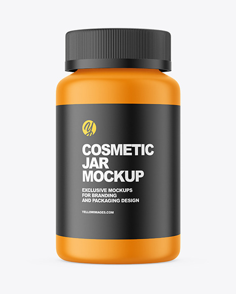 Matte Plastic Pharmacy Jar Mockup