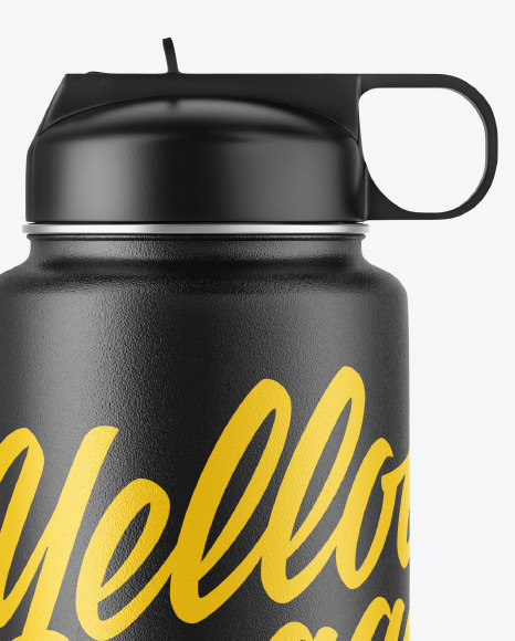 Textured Water Bottle Mockup PSD #2