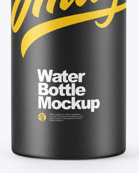Textured Water Bottle Mockup PSD #1