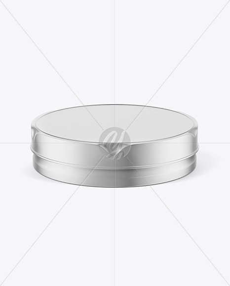 Metallic Round Tin Can Mockup PSD #3