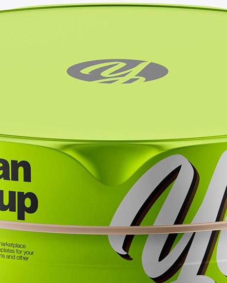 Metallic Round Tin Can Mockup PSD #1