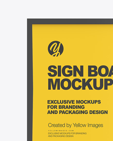 Glossy Advertising Sign Board Mockup PSD #2