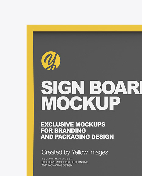 Matte Advertising Sign Board Mockup PSD #2
