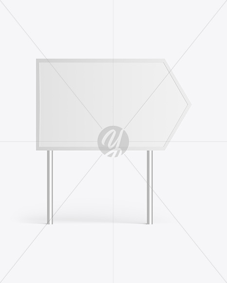 Metallic Advertising Sign Board Mockup PSD #3