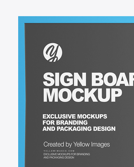 Metallic Advertising Sign Board Mockup PSD #2