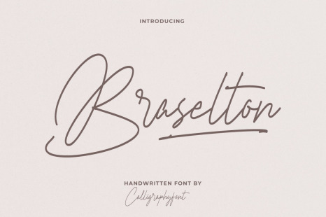 Braselton Monoline Font