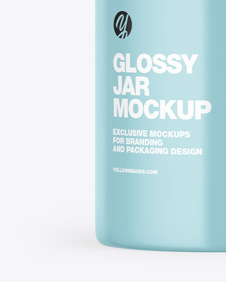 Glossy Jar With Clamp Lid Mockup PSD #7