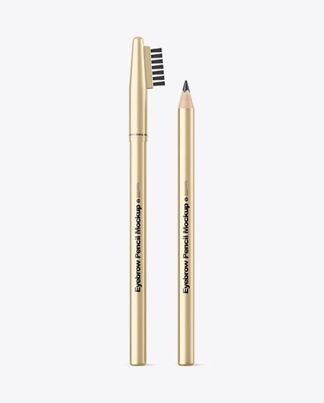 Metallic Cosmetic Eyebrow Pencil Mockup