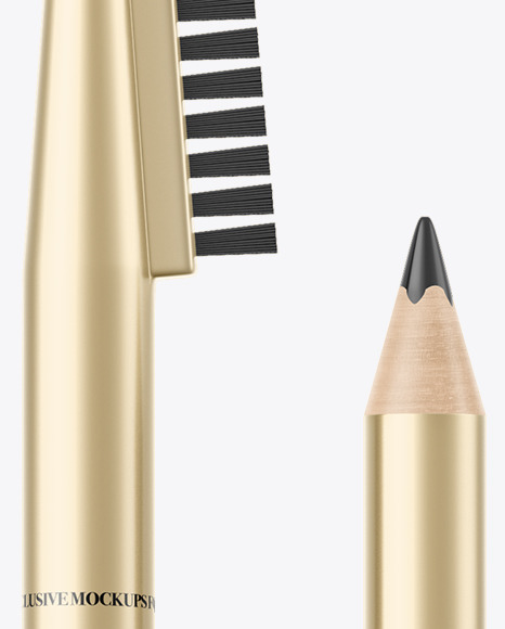 Metallic Cosmetic Eyebrow Pencil Mockup PSD #2
