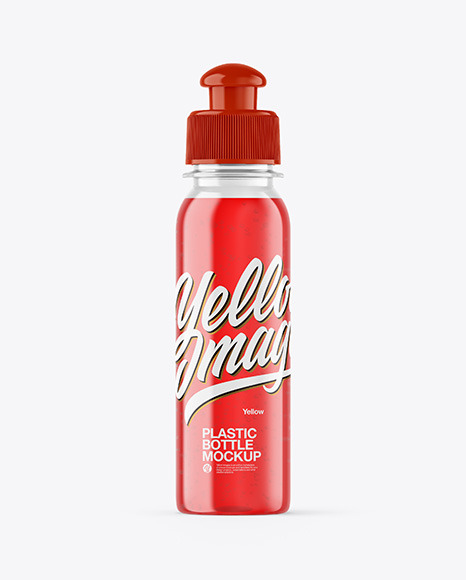 Color Liquid Plastic Bottle Mockup