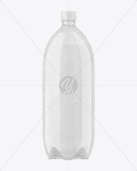 PET Bottle with Drink and Water Drops Mockup PSD #3