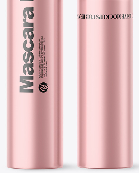 Metallic Mascara Tube Mockup PSD #1