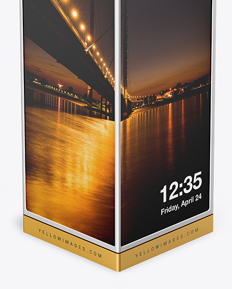 LED Citylight Metallic Stand Mockup PSD #1